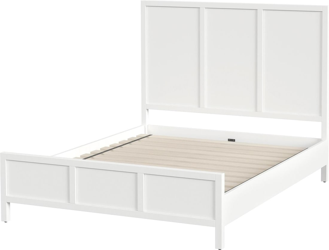 Butler Chic Queen Bed Modern Acacia Design 55H x 84.5W x 64D (1 of 8)