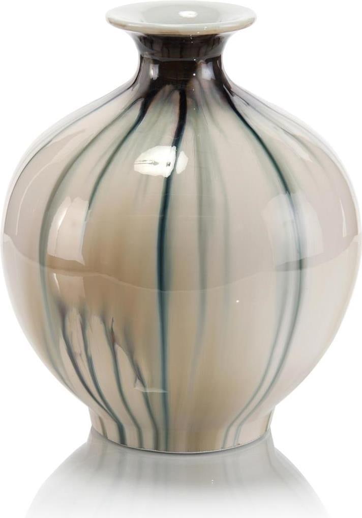 John-Richard Chinese Style Porcelain Vase Blue White 12H x 9W x 9D (1 of 1)