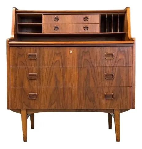 1960s Egon Ostergaard Teak Secretary Desk for Mobelbolaget (1 of 8)