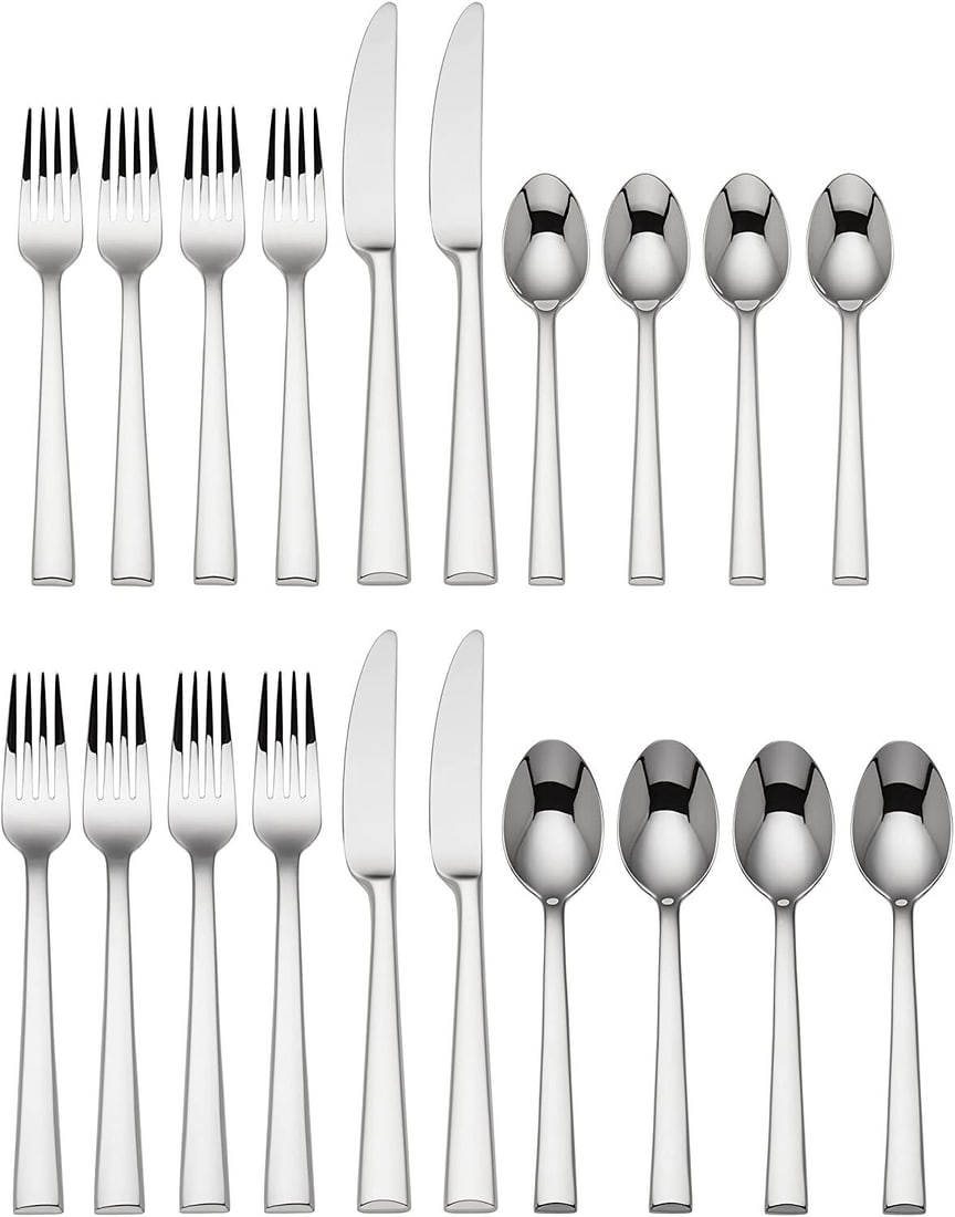 Continental Lenox 20-Piece Stainless Steel Flatware Set for 4: Continental Lenox 20-Piece Stainless Steel Flatware Set for 4 Elevate your dining experience with this Continental by Lenox 20-piece stainless steel flatware set. Featuring smooth, elegant lines and a