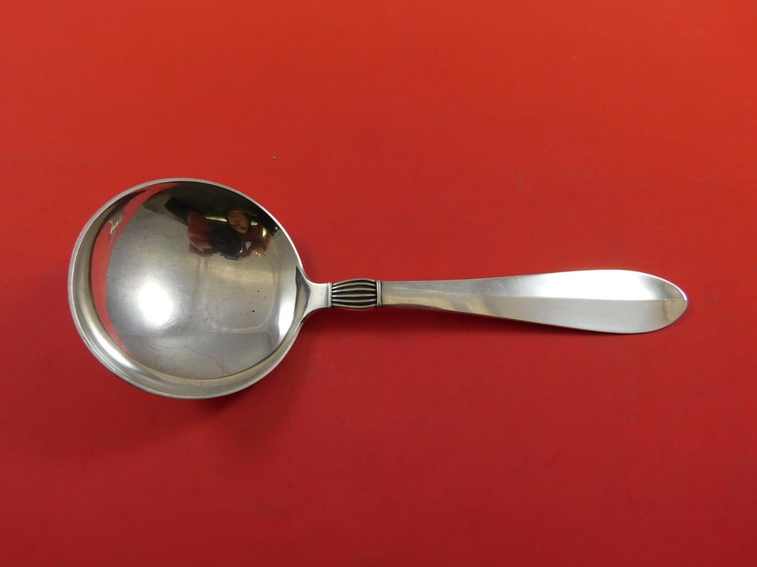 Dansk Grasten Sterling Silver Berry Spoon 7.5 Round Bowl: Dansk Grasten Sterling Silver Berry Spoon 7.5 Round Bowl This exquisite berry spoon features a round bowl design and is crafted from high-quality sterling silver. It is part of the Grasten pattern by