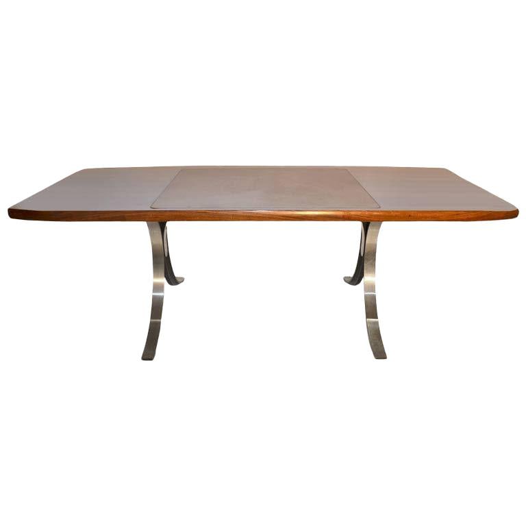 1960s Osvaldo Borsani Rosewood Leather Writing Desk (1 of 6)