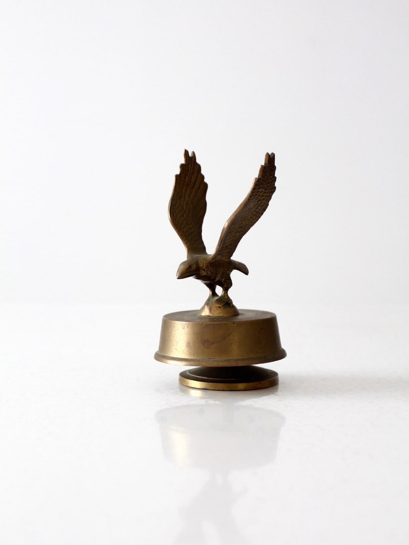 Vintage Brass Eagle Paperweight 3.5 Inch Decorative Collectible (1 of 6)