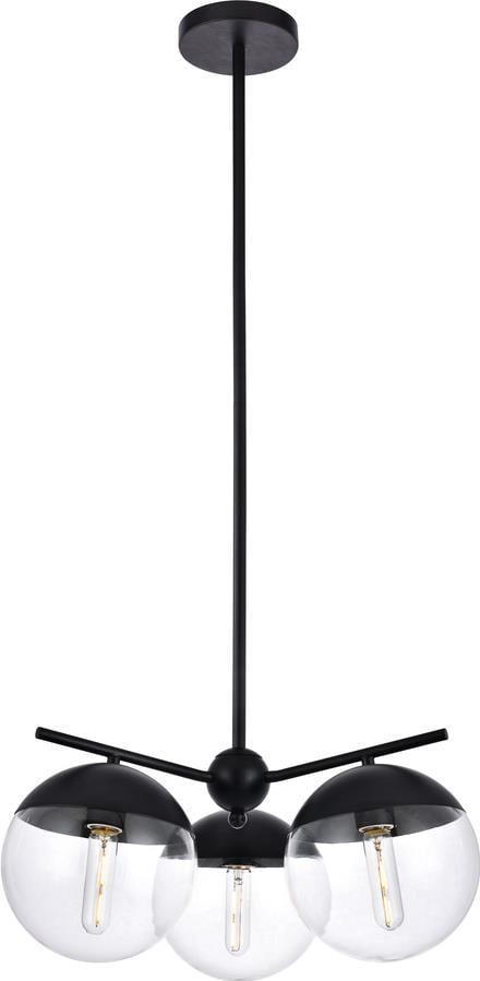 Elegant Eclipse Clear Glass Pendant Light UL-Listed 21in (1 of 1)