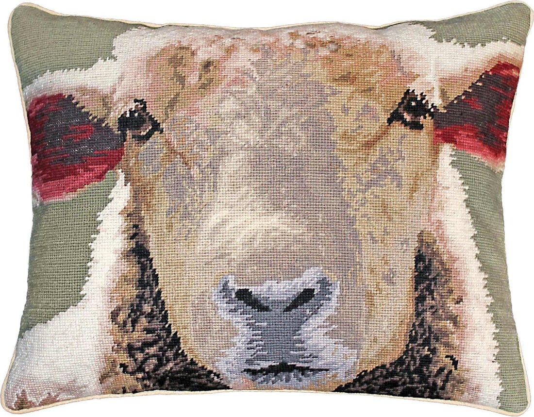 Michaelian Home Sheep Face Wool Pillow Country Farmhouse Decor: Michaelian Home Sheep Face Wool Pillow Country Farmhouse Decor Enhance your farmhouse decor with this charming Wool Sheep Pillow, perfect for adding a rustic touch to your home. This hand-made pillow