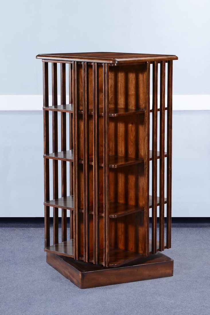 Elegant Mahogany Revolving Bookcase English Regency Style (1 of 4)