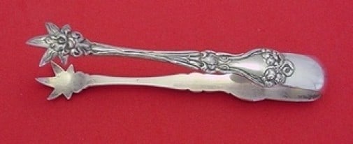 Alvin Majestic Sterling Silver Sugar Tong 4 3/4 Inch Serving Piece: Alvin Majestic Sterling Silver Sugar Tong 4 3/4 Inch Serving Piece This exquisite sugar tong is part of the Majestic pattern by Alvin and crafted from high-quality sterling silver. Measuring 4 3/4 inc