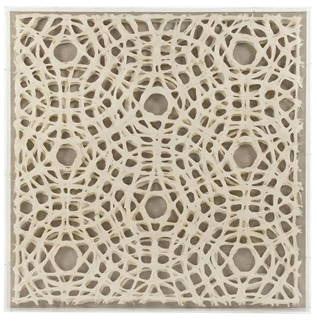 Zentique Ivory Framed Abstract Wall Art 31.75x31.75 (1 of 2)