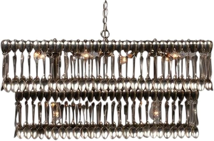 Vintage Style Silver-Plated Bowl Chandelier UL-Listed 19H 35W 15D: Vintage Style Silver-Plated Bowl Chandelier UL-Listed 19H 35W 15D Illuminate your space with this Unique Silver Vintage Style Spoondelier Chandelier. This stunning bowl chandelier is hand-made using a