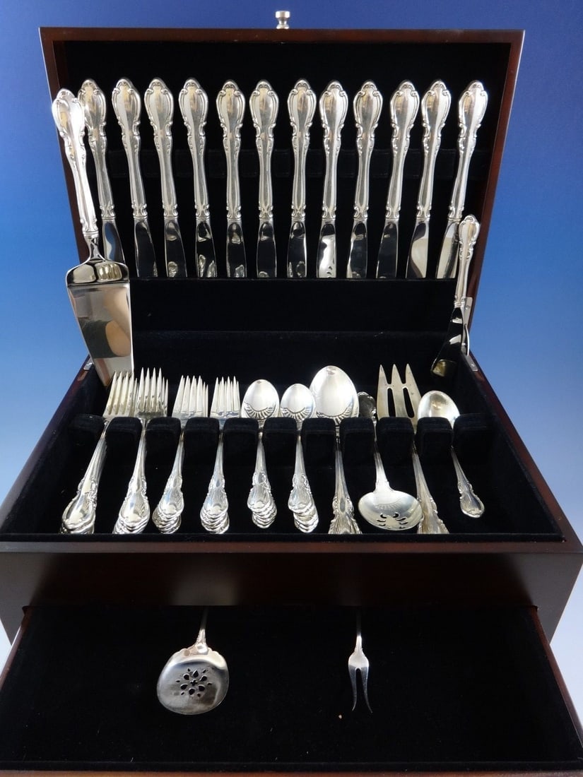 Towle Legato Sterling Silver Flatware Set for 12 with 57 Pieces (1 of 10)