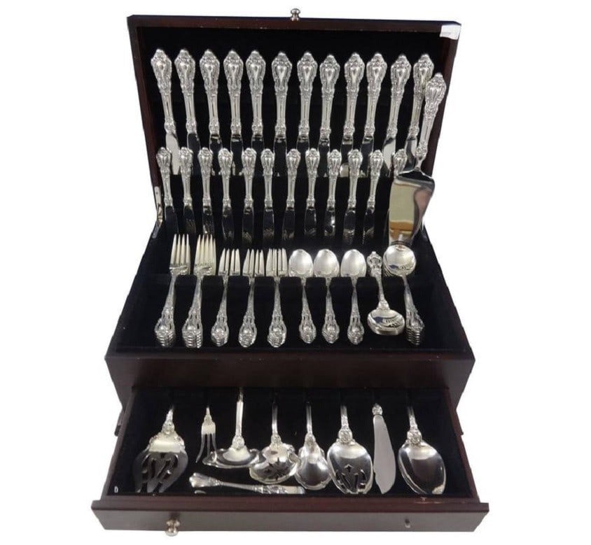 Lunt Eloquence Sterling Silver Flatware Set for 12 - 82 Pieces with Storage Chest (1 of 12)
