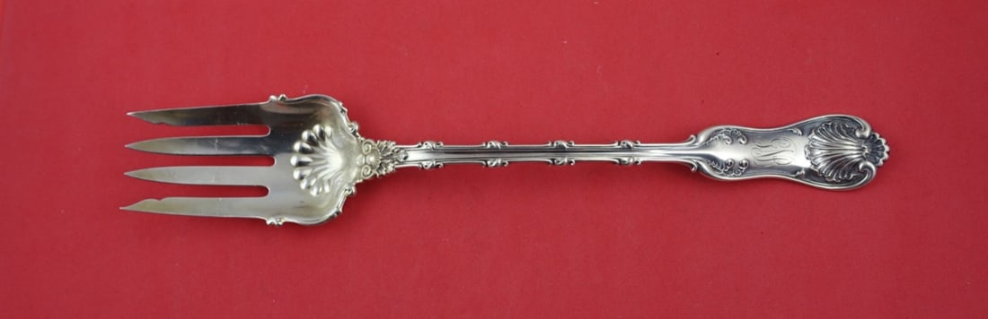 Whiting Imperial Queen Sterling Silver 12 Inch Salad Serving Fork: Whiting Imperial Queen Sterling Silver 12 Inch Salad Serving Fork This exquisite salad serving fork is crafted by Whiting in the elegant Imperial Queen pattern. Made entirely of sterling silver, it fe