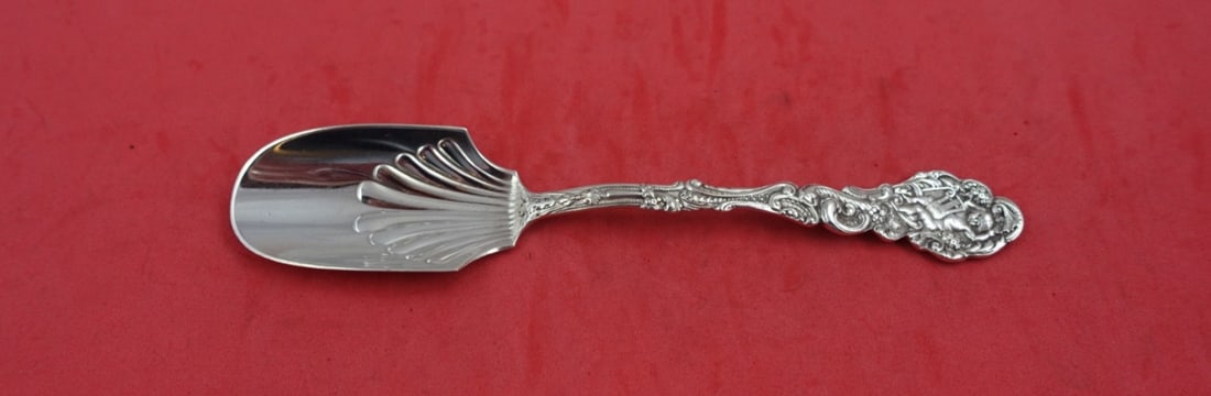 Gorham Versailles Sterling Silver Cheese Scoop 6 Inch Serving Piece: Gorham Versailles Sterling Silver Cheese Scoop 6 Inch Serving Piece Add a touch of elegance to your serving collection with this exquisite cheese scoop from Gorham's Versailles pattern. Crafted from h
