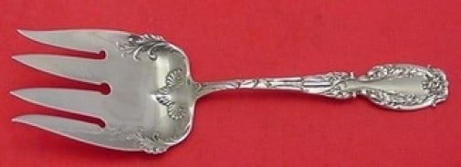 Frank M. Whiting Cat Tails Sterling Silver Salad Serving Fork 8 5/8": Frank M. Whiting Cat Tails Sterling Silver Salad Serving Fork 8 5/8" This exquisite salad serving fork from the renowned Frank M. Whiting features the elegant Cat Tails pattern. Made entirely of high-