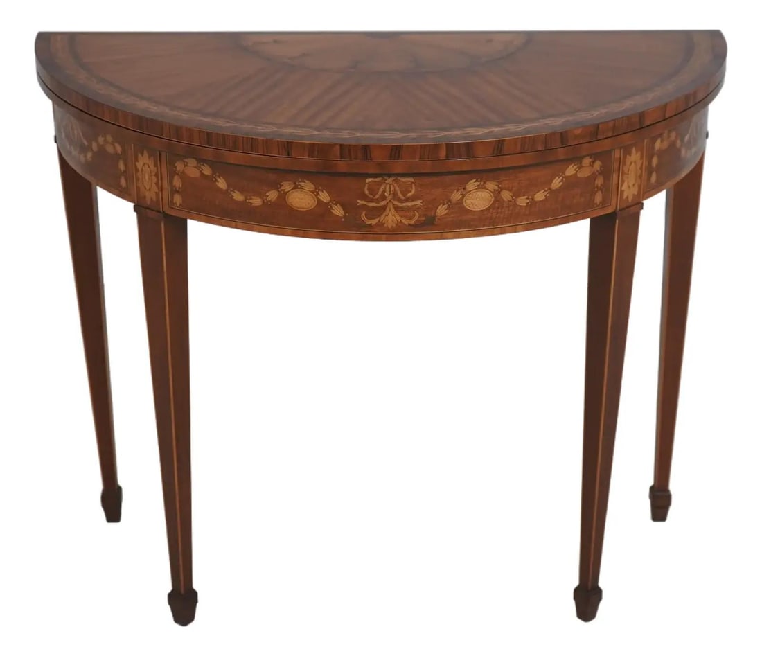 Satinwood Games Table in Adams Style from Stately Homes Collection (1 of 10)