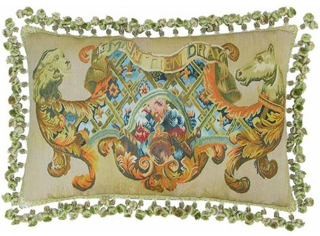 Provence Home Handwoven Dupioni Silk Pillow Aubusson Blue Tassel Trim: Provence Home Handwoven Dupioni Silk Pillow Aubusson Blue Tassel Trim Elevate your home decor with this luxurious handwoven silk pillow, featuring a charming tassel trim. Crafted from high-quality Dup