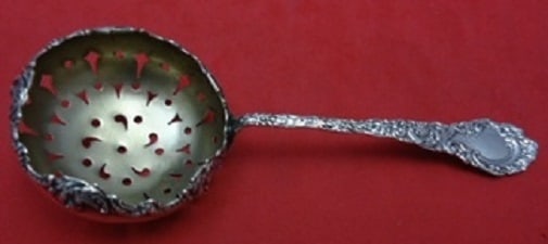 Wallace Louvre Goldwashed Sterling Silver Sugar Sifter 5.5 Inch: Wallace Louvre Goldwashed Sterling Silver Sugar Sifter 5.5 Inch This exquisite sugar sifter from the Louvre pattern by Wallace is crafted from high-quality sterling silver with a goldwashed finish. Me