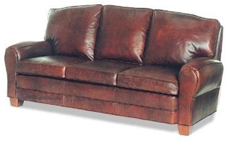Handcrafted USA Oxblood Leather Sofa American Classical Style (1 of 1)