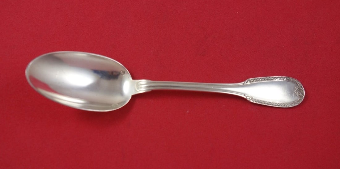 Christofle .950 Silver Teaspoon 5 3/8 Inches Classic Design: Christofle .950 Silver Teaspoon 5 3/8 Inches Classic Design This exquisite Christofle teaspoon is crafted from .950 silver, ensuring a high-quality and durable piece for your tableware collection. Mea