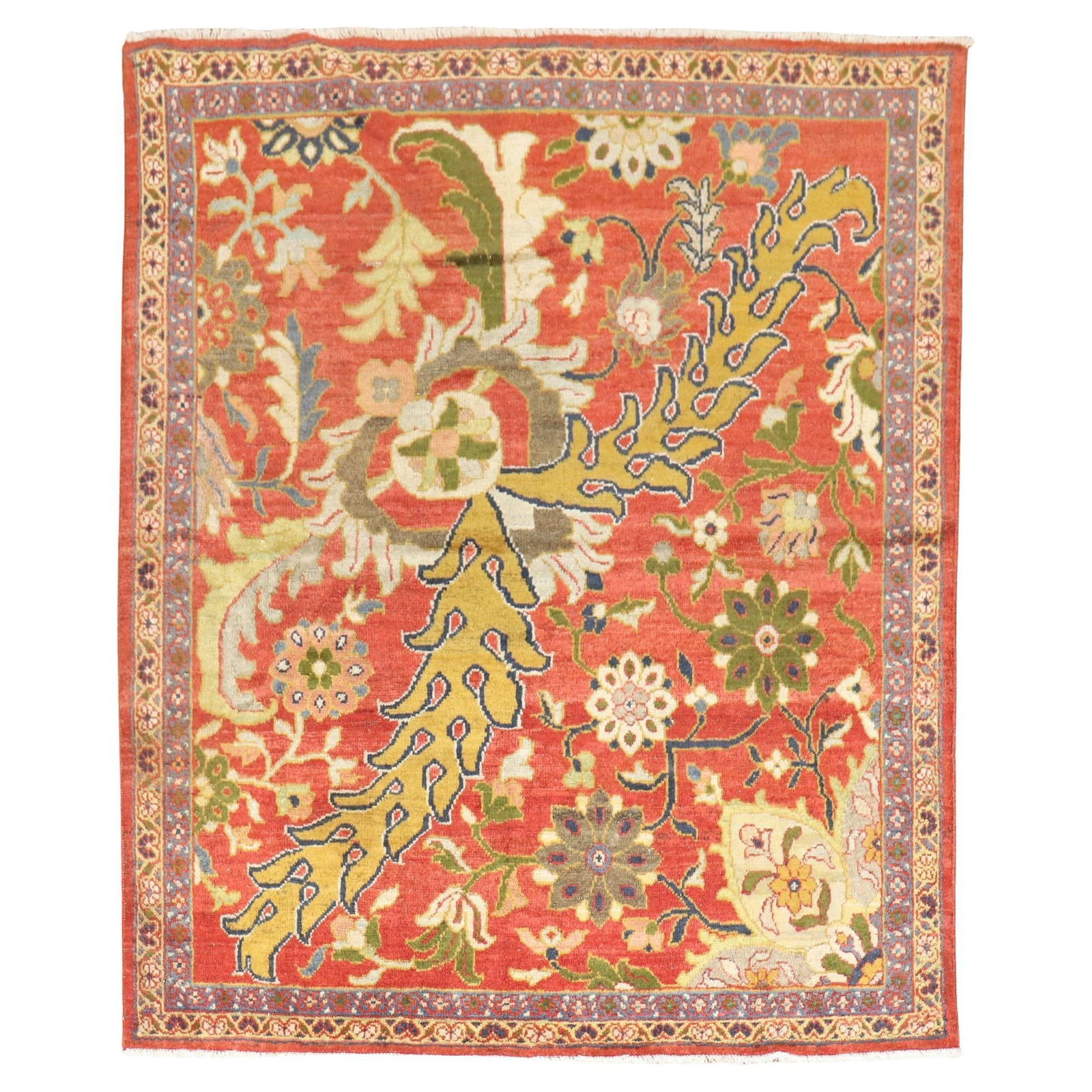 Rare Antique Persian Sultanabad 19th Century Rug by Ziegler & Co: Rare Antique Persian Sultanabad 19th Century Rug by Ziegler & Co Presenting a magnificent 19th Century Antique Persian Sultanabad Sampler Rug, renowned for its exquisite craftsmanship and vibrant colo