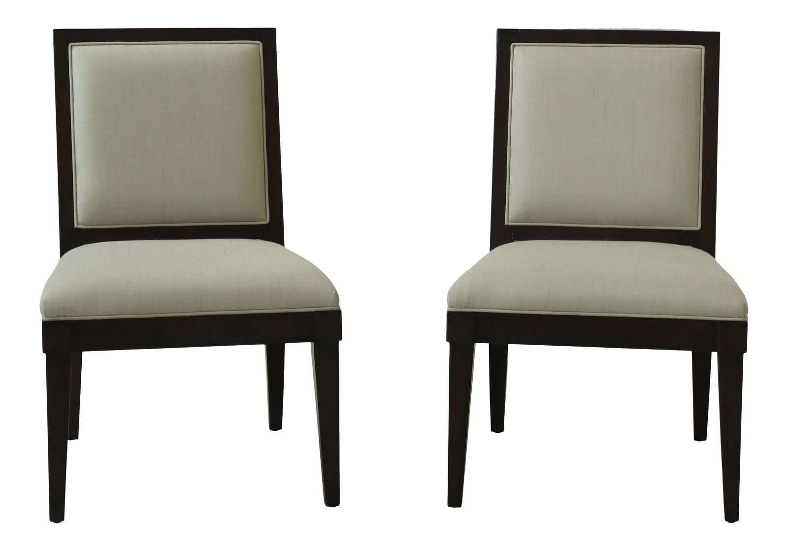 Pair of Modern Upholstered Occasional Chairs Quality Construction Brown (1 of 9)