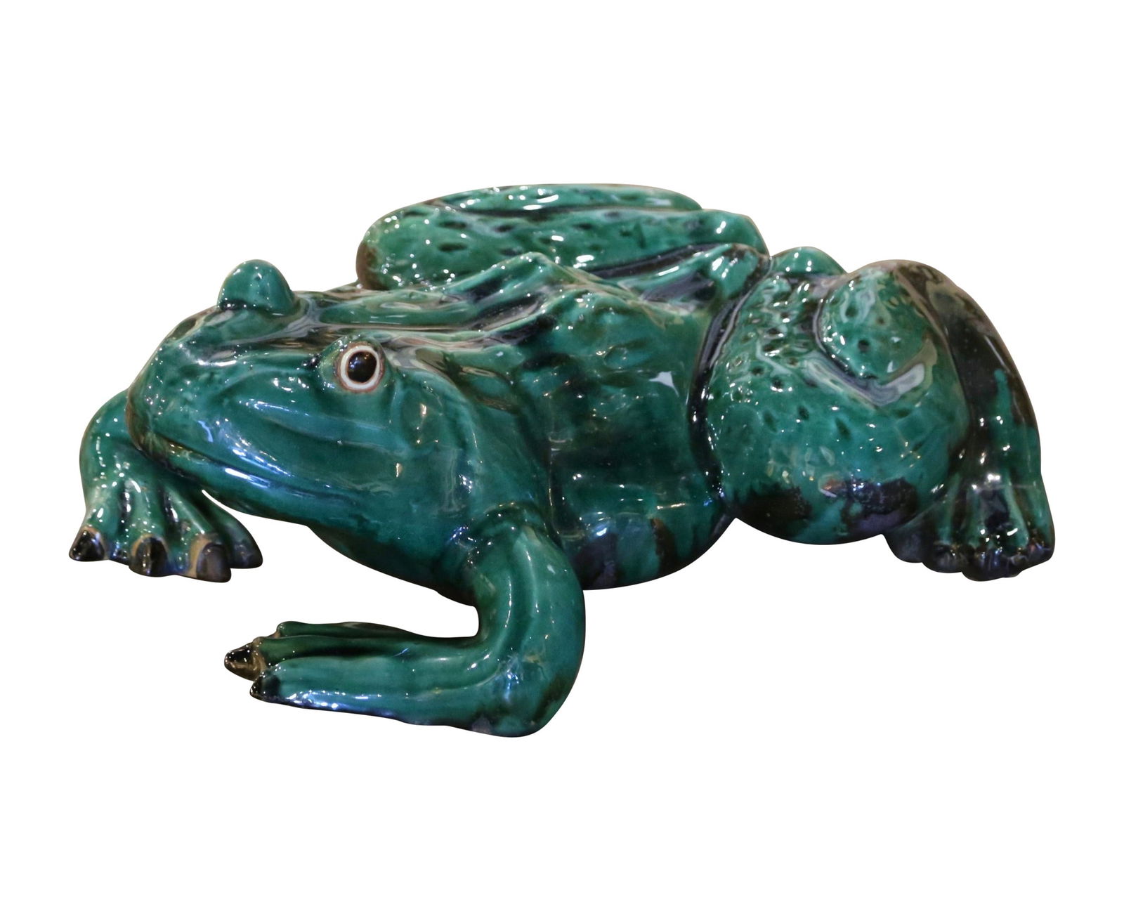 Large Vintage French Hand-Carved Terracotta Frog Sculpture 24x24x9 (1 of 7)