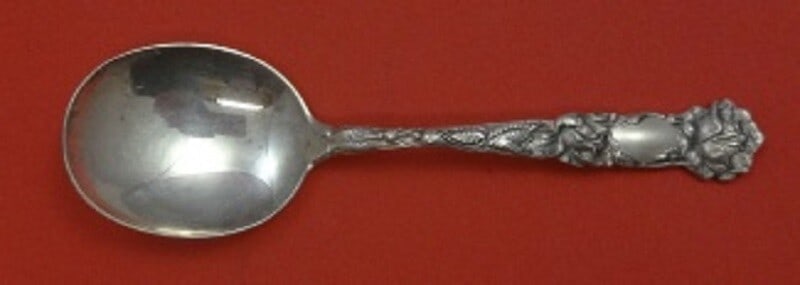 Alvin Bridal Rose Sterling Silver Cream Soup Spoon Rare 6 Inch: Alvin Bridal Rose Sterling Silver Cream Soup Spoon Rare 6 Inch This exquisite cream soup spoon is part of the rare Bridal Rose pattern by Alvin, crafted from high-quality sterling silver. Measuring 6