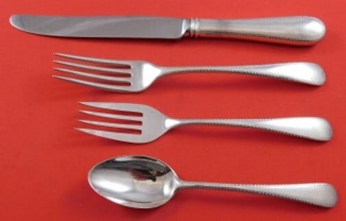 Blackinton French Colonial Engraved Sterling Silver 4-Piece Flatware Set: Blackinton French Colonial Engraved Sterling Silver 4-Piece Flatware Set Elevate your dining experience with this exquisite 4-piece flatware place setting in the French Colonial Engraved pattern by Bl