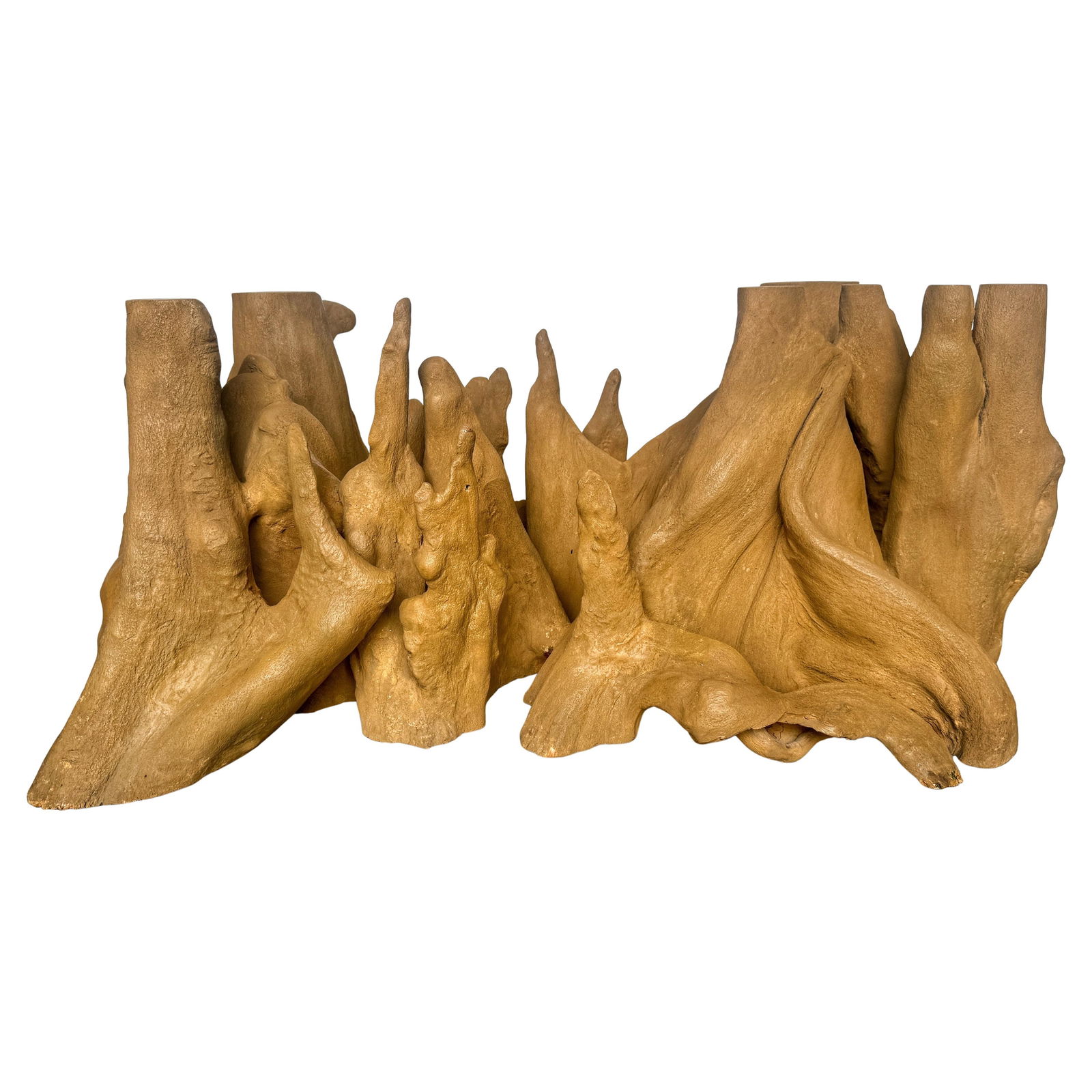 Fred Lindahl 1978 Sculptural Cypress Root Coffee Table Base Organic Modern: Fred Lindahl 1978 Sculptural Cypress Root Coffee Table Base Organic Modern Introducing a stunning sculptural cypress root landscape coffee table base, handcrafted by artisan Fred Lindahl in 1978 and a
