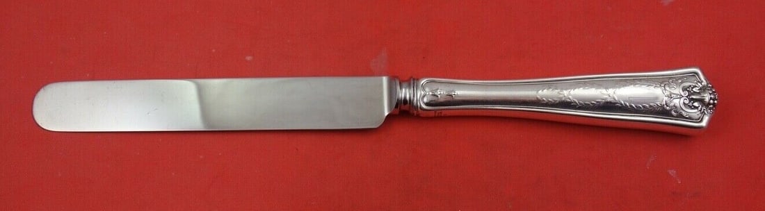 Tiffany & Co Winthrop Sterling Silver Dinner Knife 9 7/8 Blunt Replaced Blade: Tiffany & Co Winthrop Sterling Silver Dinner Knife 9 7/8 Blunt Replaced Blade Introducing the Winthrop Dinner Knife by Tiffany & Co., a stunning piece of sterling silverware that embodies elegance and