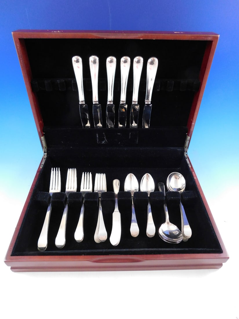 Tuttle Hannah Hull Sterling Silver Flatware Set 36 Pieces for 6 with Storage Chest (1 of 5)