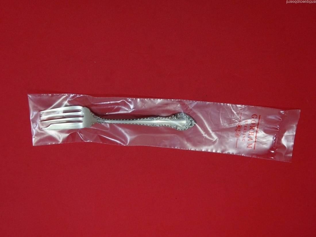 Gorham English Gadroon Sterling Silver Salad Fork 6.25" New: Gorham English Gadroon Sterling Silver Salad Fork 6.25" New This exquisite salad fork is part of the English Gadroon pattern by Gorham, crafted from high-quality sterling silver. Measuring 6 1/4 inche