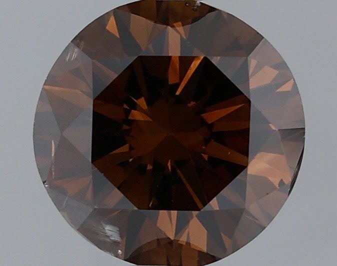 Loose Diamond - ROUND 1.03ct Fancy Dark Orangey Brown: Loose Diamond - ROUND 1.03ct Fancy Dark Orangey Brown Source: Natural Shape: ROUND Carats: 1.03 Color: Fancy Dark Orangey Brown Certification: GIA Video: