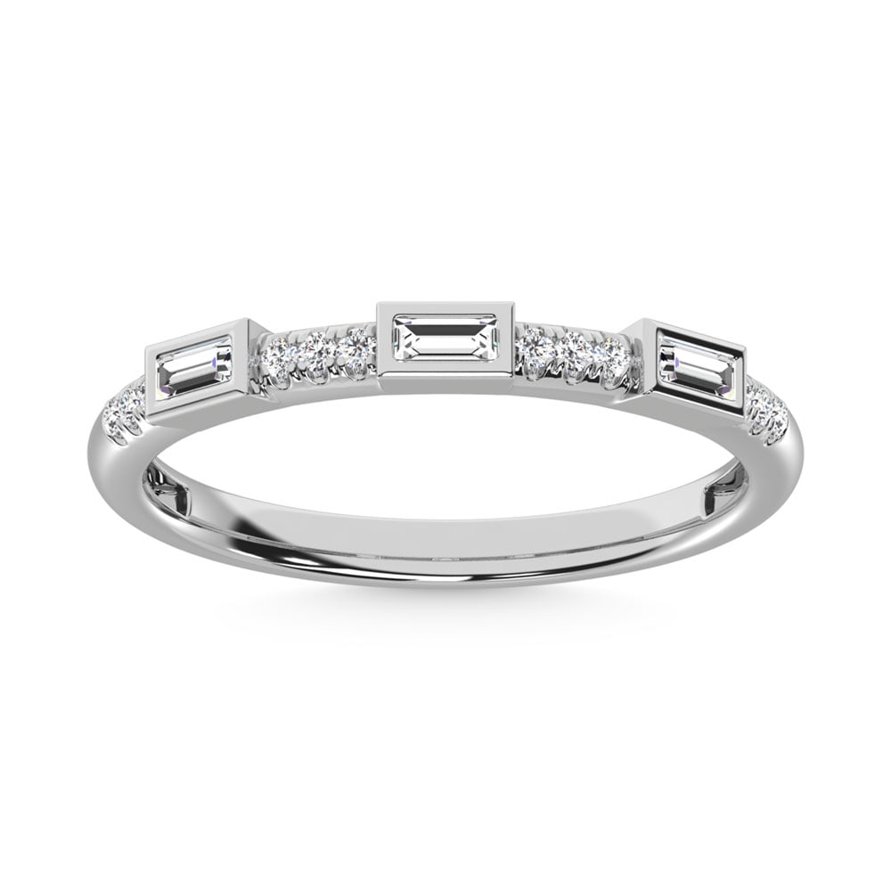 14K White Gold Diamond 1/8 Ct.Tw. Stack Band: 14K White Gold Diamond 1/8 Ct.Tw. Stack Band 14k White Gold Stone Color: G-h Stone Clarity: Si This item may take 2-5 weeks for shipping. PLEASE NOTE: Framed, Large, or heavy items do not have shippin