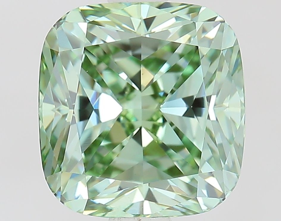 Loose Diamond - CUSHION MODIFIED 2.04ct Fancy Vivid Green VVS2: Loose Diamond - CUSHION MODIFIED 2.04ct Fancy Vivid Green VVS2 Source: This is a real non-mined Diamond that has been grown in a lab Shape: CUSHION MODIFIED Carats: 2.04 Color: Fancy Vivid Green Certi