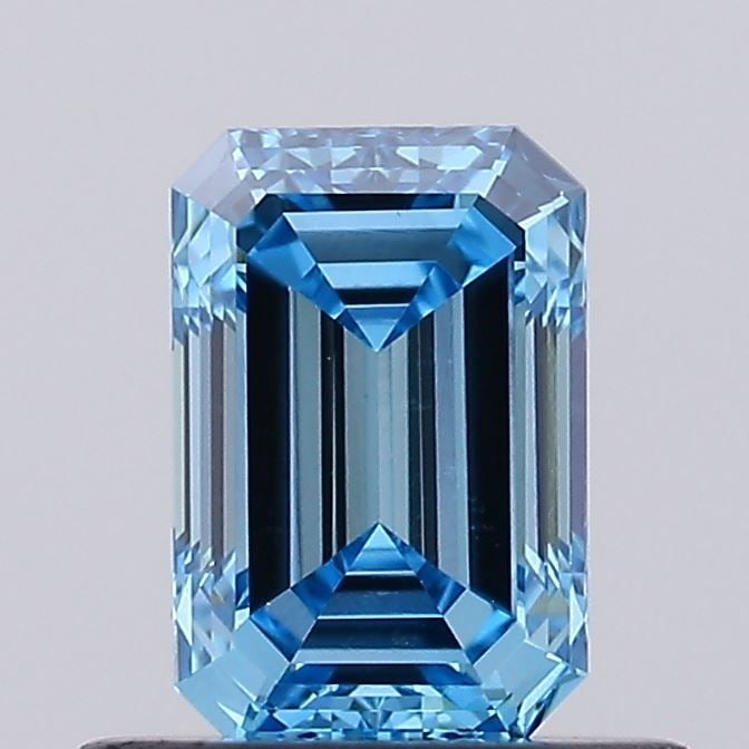 Loose Diamond - EMERALD 0.61ct Fancy Vivid Blue VVS2: Loose Diamond - EMERALD 0.61ct Fancy Vivid Blue VVS2 Source: This is a real non-mined Diamond that has been grown in a lab Shape: EMERALD Carats: 0.61 Color: Fancy Vivid Blue Certification: NONE Video