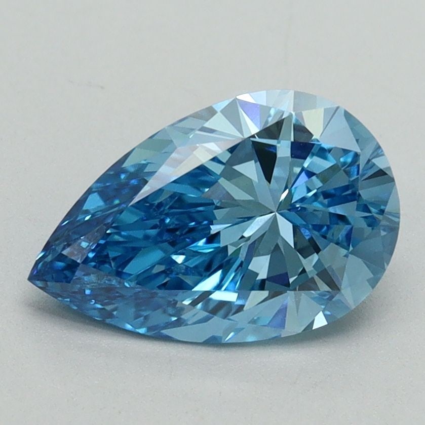 Loose Diamond - PEAR 1.5ct Fancy Vivid Blue VVS2: Loose Diamond - PEAR 1.5ct Fancy Vivid Blue VVS2 Source: This is a real non-mined Diamond that has been grown in a lab Shape: PEAR Carats: 1.5 Color: Fancy Vivid Blue Certification: IGI Video:
