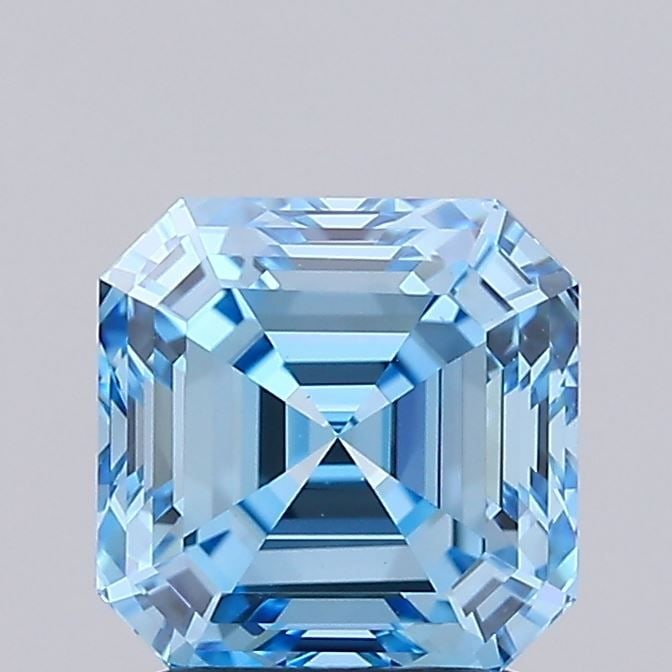 Loose Diamond - ASSCHER 2.01ct Fancy Vivid Blue VS1: Loose Diamond - ASSCHER 2.01ct Fancy Vivid Blue VS1 Source: This is a real non-mined Diamond that has been grown in a lab Shape: ASSCHER Carats: 2.01 Color: Fancy Vivid Blue Certification: IGI Video:
