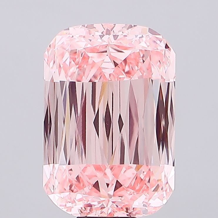 Loose Diamond - CUSHION MODIFIED 20.0ct Fancy Vivid Pink VS1: Loose Diamond - CUSHION MODIFIED 20.0ct Fancy Vivid Pink VS1 Source: This is a real non-mined Diamond that has been grown in a lab Shape: CUSHION MODIFIED Carats: 20.0 Color: Fancy Vivid Pink Certific