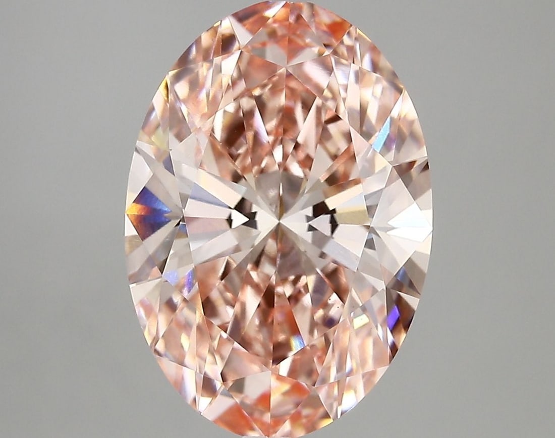 Loose Diamond - OVAL 5.18ct Fancy Vivid Pink VS1: Loose Diamond - OVAL 5.18ct Fancy Vivid Pink VS1 Source: This is a real non-mined Diamond that has been grown in a lab Shape: OVAL Carats: 5.18 Color: Fancy Vivid Pink Certification: IGI Video: