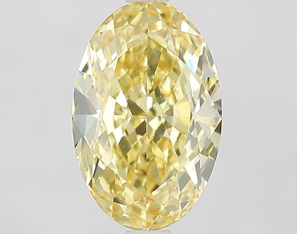 Loose Diamond - OVAL 3.02ct Fancy Intense Yellow VVS2: Loose Diamond - OVAL 3.02ct Fancy Intense Yellow VVS2 Source: This is a real non-mined Diamond that has been grown in a lab Shape: OVAL Carats: 3.02 Color: Fancy Intense Yellow Certification: IGI Vide
