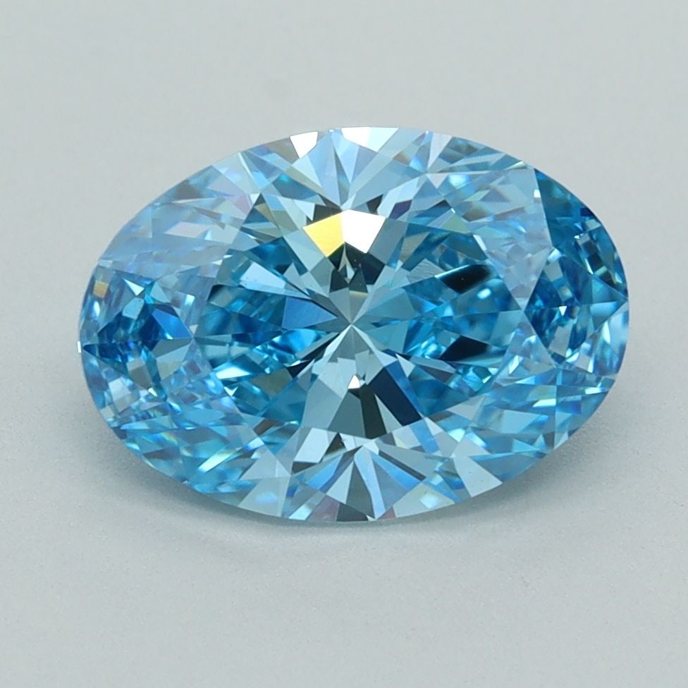 Loose Diamond - OVAL 2.5ct Fancy Vivid Blue VVS2: Loose Diamond - OVAL 2.5ct Fancy Vivid Blue VVS2 Source: This is a real non-mined Diamond that has been grown in a lab Shape: OVAL Carats: 2.5 Color: Fancy Vivid Blue Certification: IGI Video: