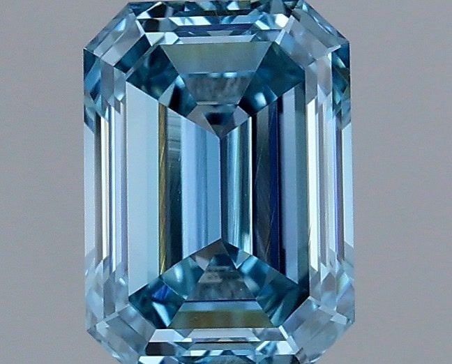 Loose Diamond - EMERALD 1.14ct Fancy Vivid Blue VVS2: Loose Diamond - EMERALD 1.14ct Fancy Vivid Blue VVS2 Source: This is a real non-mined Diamond that has been grown in a lab Shape: EMERALD Carats: 1.14 Color: Fancy Vivid Blue Certification: IGI Video: