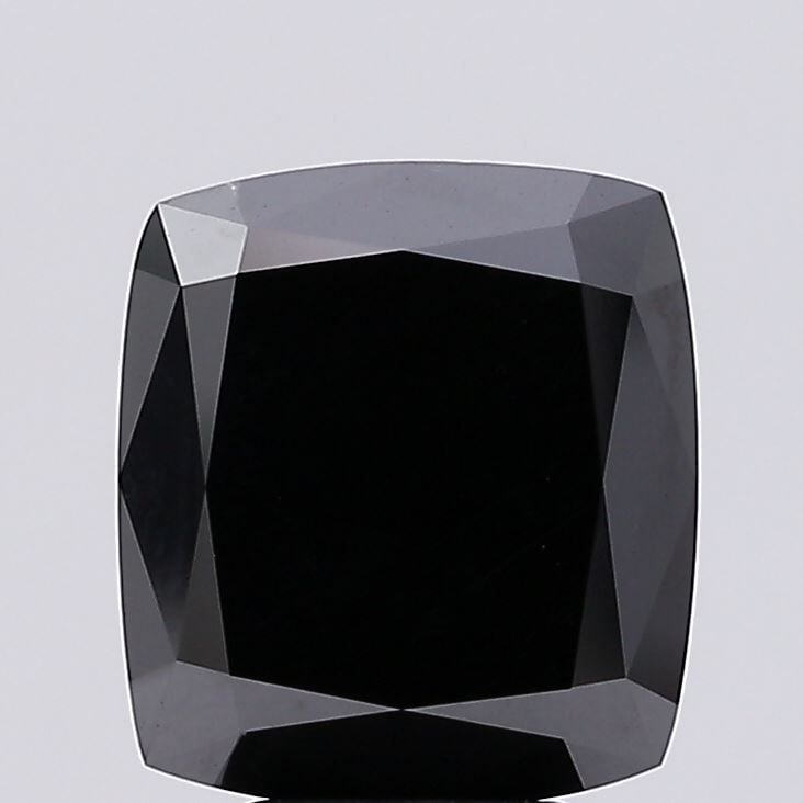 Loose Diamond - CUSHION BRILLIANT 5.01ct Fancy Vivid Black VS1: Loose Diamond - CUSHION BRILLIANT 5.01ct Fancy Vivid Black VS1 Source: This is a real non-mined Diamond that has been grown in a lab Shape: CUSHION BRILLIANT Carats: 5.01 Color: Fancy Vivid Black Cert