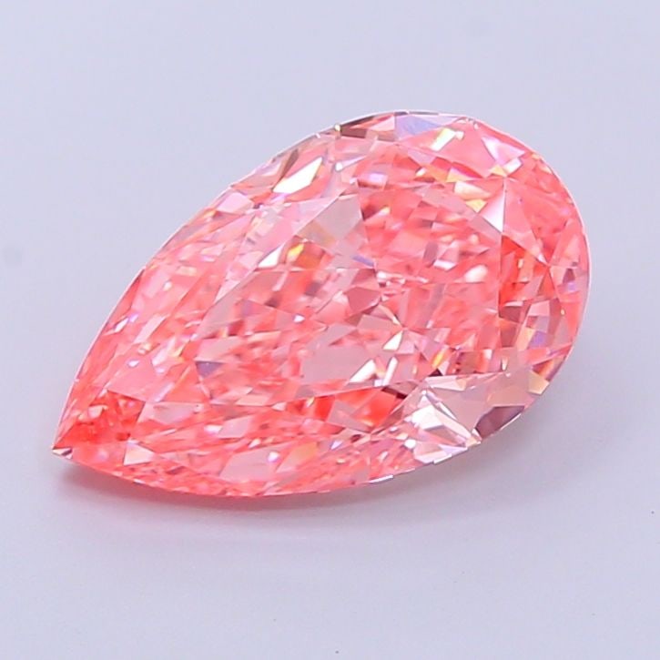 Loose Diamond - PEAR 3.92ct Fancy Vivid Pink VVS2: Loose Diamond - PEAR 3.92ct Fancy Vivid Pink VVS2 Source: This is a real non-mined Diamond that has been grown in a lab Shape: PEAR Carats: 3.92 Color: Fancy Vivid Pink Certification: IGI Video: