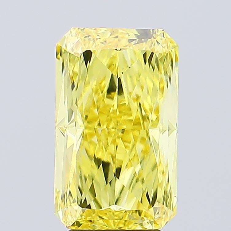 Loose Diamond - RADIANT 5.0ct Fancy Intense Yellow VS2: Loose Diamond - RADIANT 5.0ct Fancy Intense Yellow VS2 Source: This is a real non-mined Diamond that has been grown in a lab Shape: RADIANT Carats: 5.0 Color: Fancy Intense Yellow Certification: IGI V
