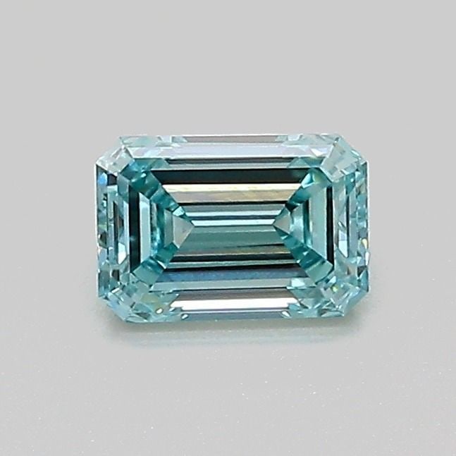 Loose Diamond - EMERALD 0.52ct Fancy Intense Blue Green VVS2: Loose Diamond - EMERALD 0.52ct Fancy Intense Blue Green VVS2 Source: This is a real non-mined Diamond that has been grown in a lab Shape: EMERALD Carats: 0.52 Color: Fancy Intense Blue Green Certifica