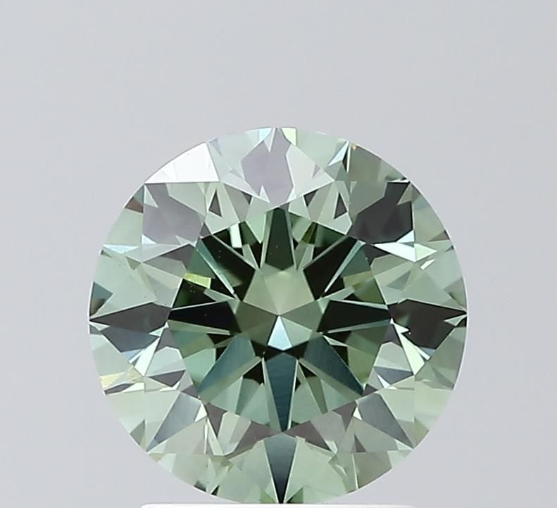 Ideal Loose Diamond - ROUND 2.04ct Fancy Vivid Green VS1: Ideal Loose Diamond - ROUND 2.04ct Fancy Vivid Green VS1 Source: This is a real non-mined Diamond that has been grown in a lab Shape: ROUND Carats: 2.04 Color: Fancy Vivid Green Certification: IGI Vid