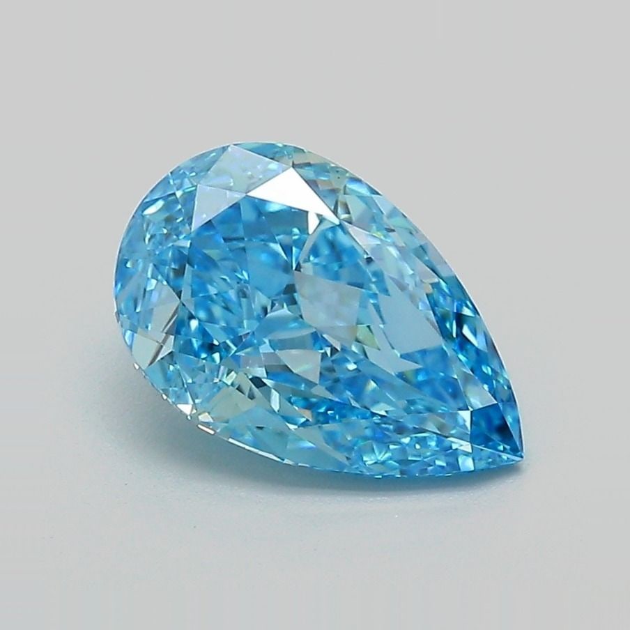 Loose Diamond - PEAR 2.13ct Fancy Vivid Blue VVS2: Loose Diamond - PEAR 2.13ct Fancy Vivid Blue VVS2 Source: This is a real non-mined Diamond that has been grown in a lab Shape: PEAR Carats: 2.13 Color: Fancy Vivid Blue Certification: IGI Video: