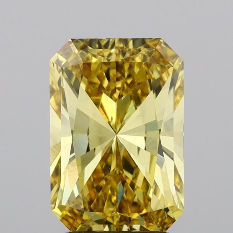 Loose Diamond - RADIANT 2.51ct Fancy Vivid Yellow VS2: Loose Diamond - RADIANT 2.51ct Fancy Vivid Yellow VS2 Source: This is a real non-mined Diamond that has been grown in a lab Shape: RADIANT Carats: 2.51 Color: Fancy Vivid Yellow Certification: IGI Vid